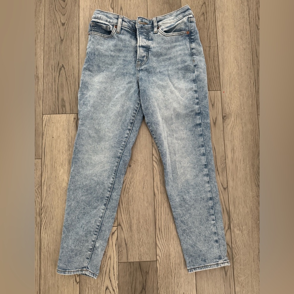 Old Navy Women's Light Wash Skinny Jeans OG High Rise Straight